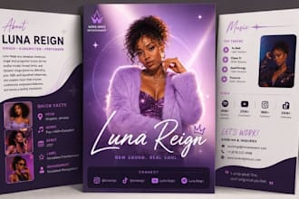 design a professional media kit or press kit