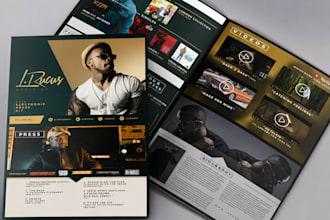 design a professional media kit or press kit
