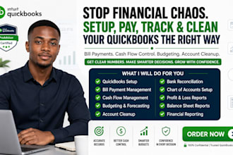 setup quickbooks bill payment cashflow management budgeting account cleanup