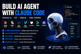 build ai agent claude code manus ai fix debug vibe coding lovable replit base44