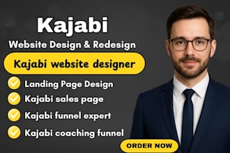 design kajabi website, kajabi online course, and kajabi funnel