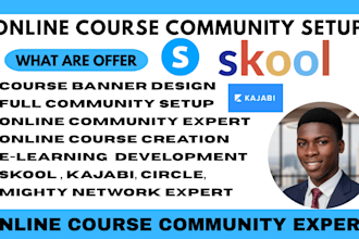 setup kajabi online course skool online community creation skool community setup