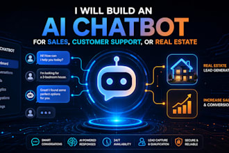 l build an ai chatbot for sales, customer support, or real estate