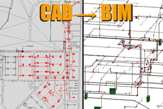 convert your cad drawings into a revit bim fire protection model