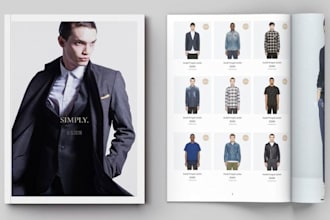 design product catalog, lookbook for fashion, lifestyle and sport wears brands