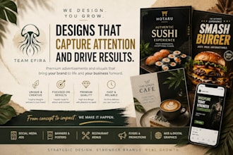 do sofisticated and clean ad for your company