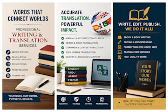 write, proofread, format, and translate your book or ebook
