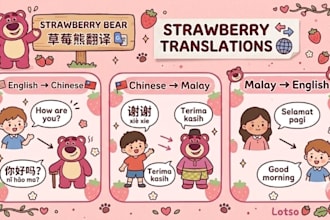 translate english, chinese and malay manually