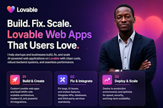 build lovable web app development, lovable bug fixing, supabase web app coding