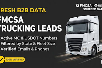 provide targeted trucking company leads and mc dot filing