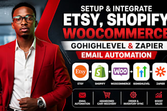 setup etsy gohighlevel woocommerce zapier integration shopify email automation