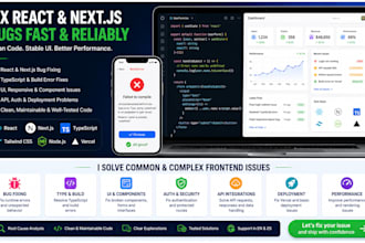 fix bugs in your react or nextjs web application