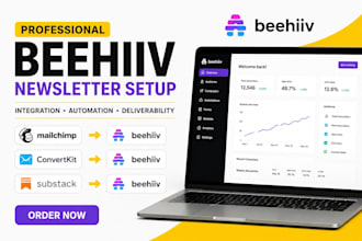 setup beehiiv newsletter, migrate subscribers and automate email workflows
