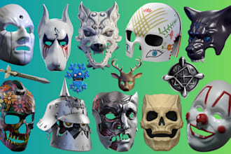 design 3d printable mask dj mask halloween oni mask cosplay helmets 3d props stl