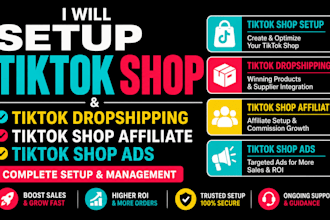 setup  tiktok shop tiktok dropshipping tiktok shop affiliate tik tok shop ads