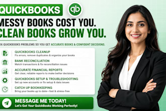 setup quickbooks bank reconciliation tax preparation inventory business auditing