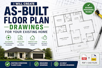 create accurate as built floor plan drawings for your existing home