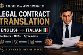 translate legal contracts ndas and agreement into italian