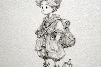 create unique hand drawn illustrations