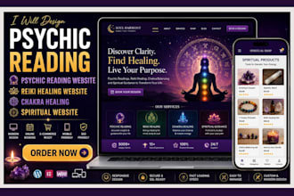 design psychic reading website reiki healing chakra healing spiritual website