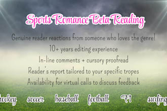 beta read your sports romance