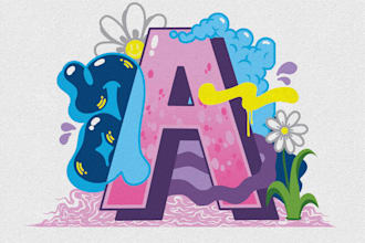 letter a in graffiti style