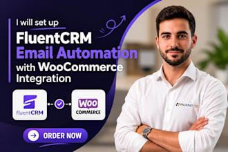 setup fluentcrm email automation with woocommerce integration