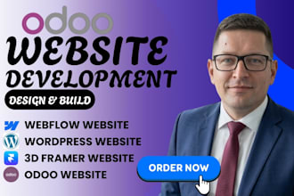 develop migrate odoo webflow website design wordpress 3d framer website