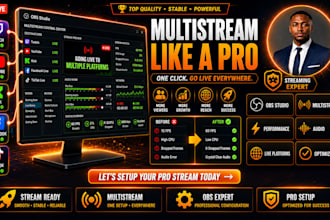 setup obs multistreaming for twitch youtube and kick
