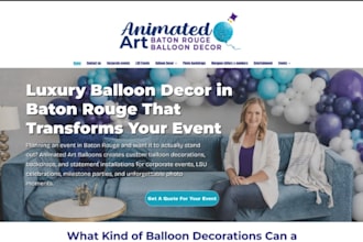 design wix balloon artist website balloon business website balloon decor website