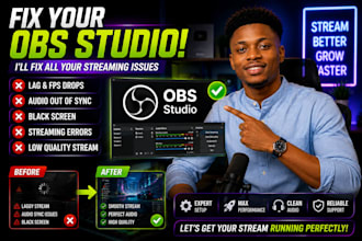 fix obs studio lag, audio sync, black screen, and streaming issues