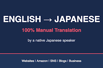 manually translate english to japanese as a native speaker