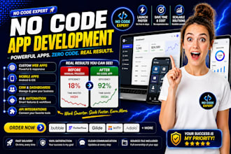 build no code app mobile app CRM saas mvp using bubble flutterflow adalo