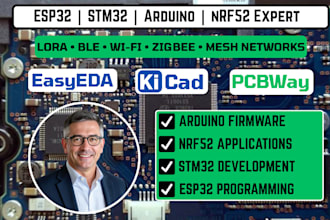 use esp32, stm32, nrf52, arduino for lora, ble, wifi ble mesh, wifi mesh, zigbee