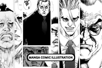 draw anime manga comic book illustration and manga comic pages as manga artist