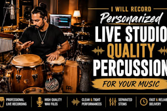 record live studio quality drum and percussion instruments for your music
