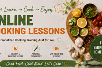 teach you professional cooking skills with online lessons