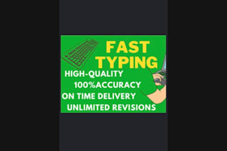 do fast and accurate manual typing and data entry