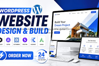 build wordpress website using blocksy, astra, gutenberg, spectra, kadence, avada