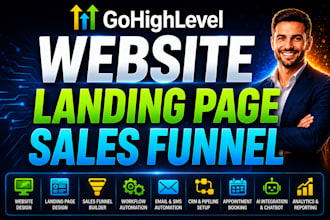 gohighlevel website landing page sales funnel
