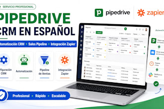 setup spanish pipedrive CRM, CRM automation, sales pipeline, zapier integration
