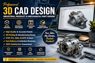 3d cad design industrial product design 3d printing card mechanical part design