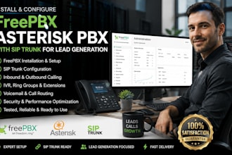 install freepbx asterisk pbx with sip trunk configuration for lead generation