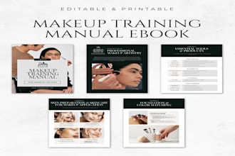design luxury makeup ebook, beauty product brochure and cosmetic catalog