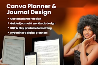 design canva planner, journals, printable products for etsy, gumroad, KDP