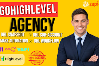 build ghl snapshot, ghl workflow and ghl sub account setup