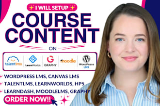 setup talentlms moodle graphy course creation, ai powered lms, and wordpress lms