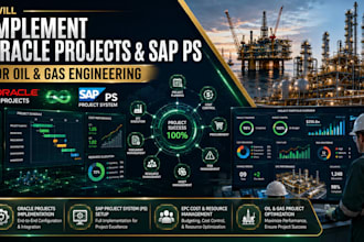 implement oracle projects and sap project system ps for oil and gas engineering