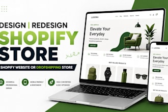 build, redesign design shopify store, build shopify website, dropshipping store