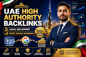 build 25 high authority uae local  backlinks for google maps and local seo